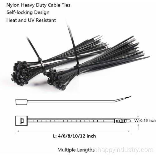 Nylon kabeldraadbanden voor binnen- en buiten